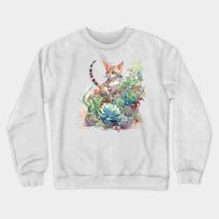 Cute Bengal cat Crewneck Sweatshirt